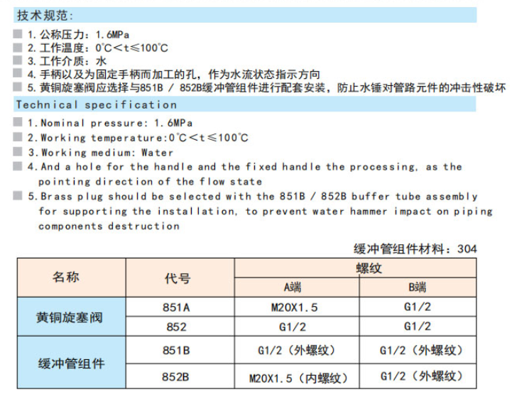 埃美柯黃銅旋塞閥參數(shù)圖